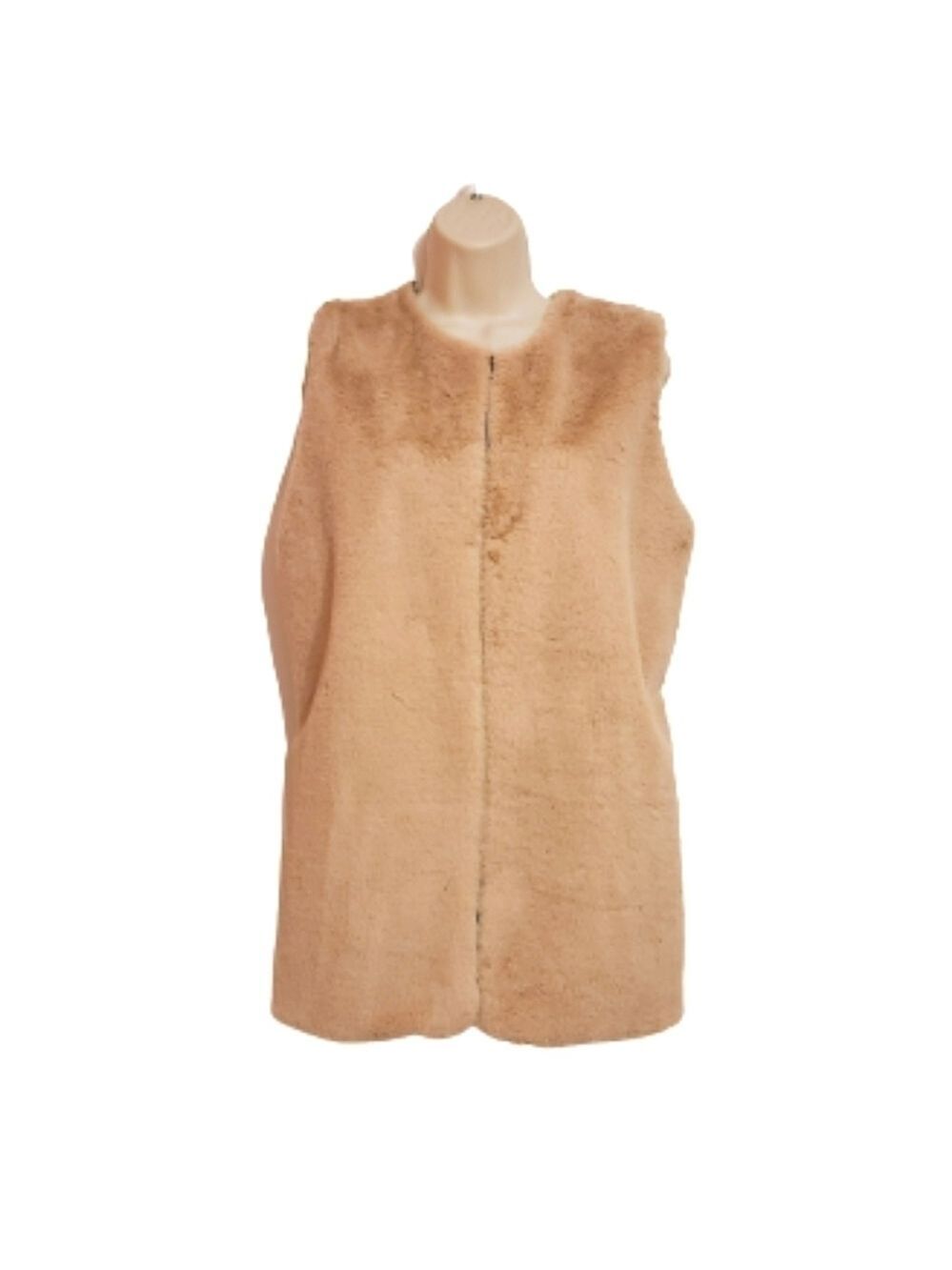 Express Faux Fur Vest Peach Medium
